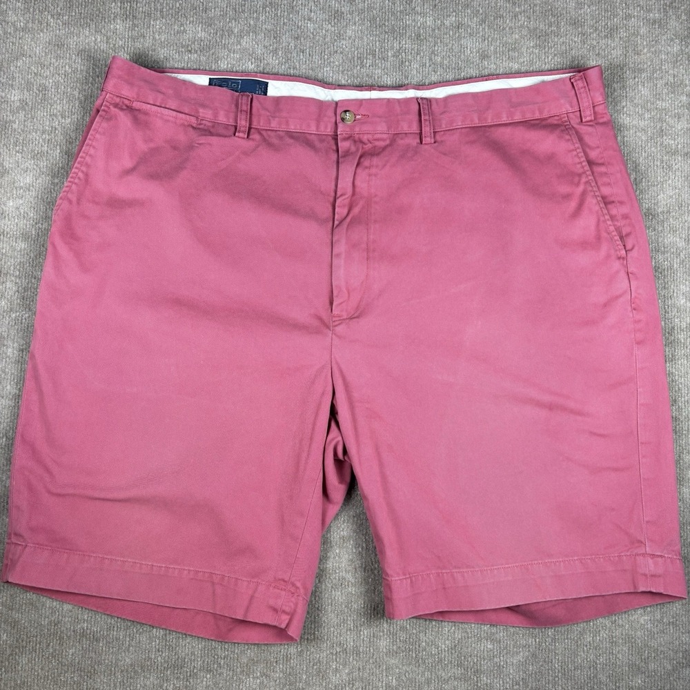 Polo Ralph Lauren Shorts Mens 44B Pink Chino Flat Front Cotton Classic 9.5"